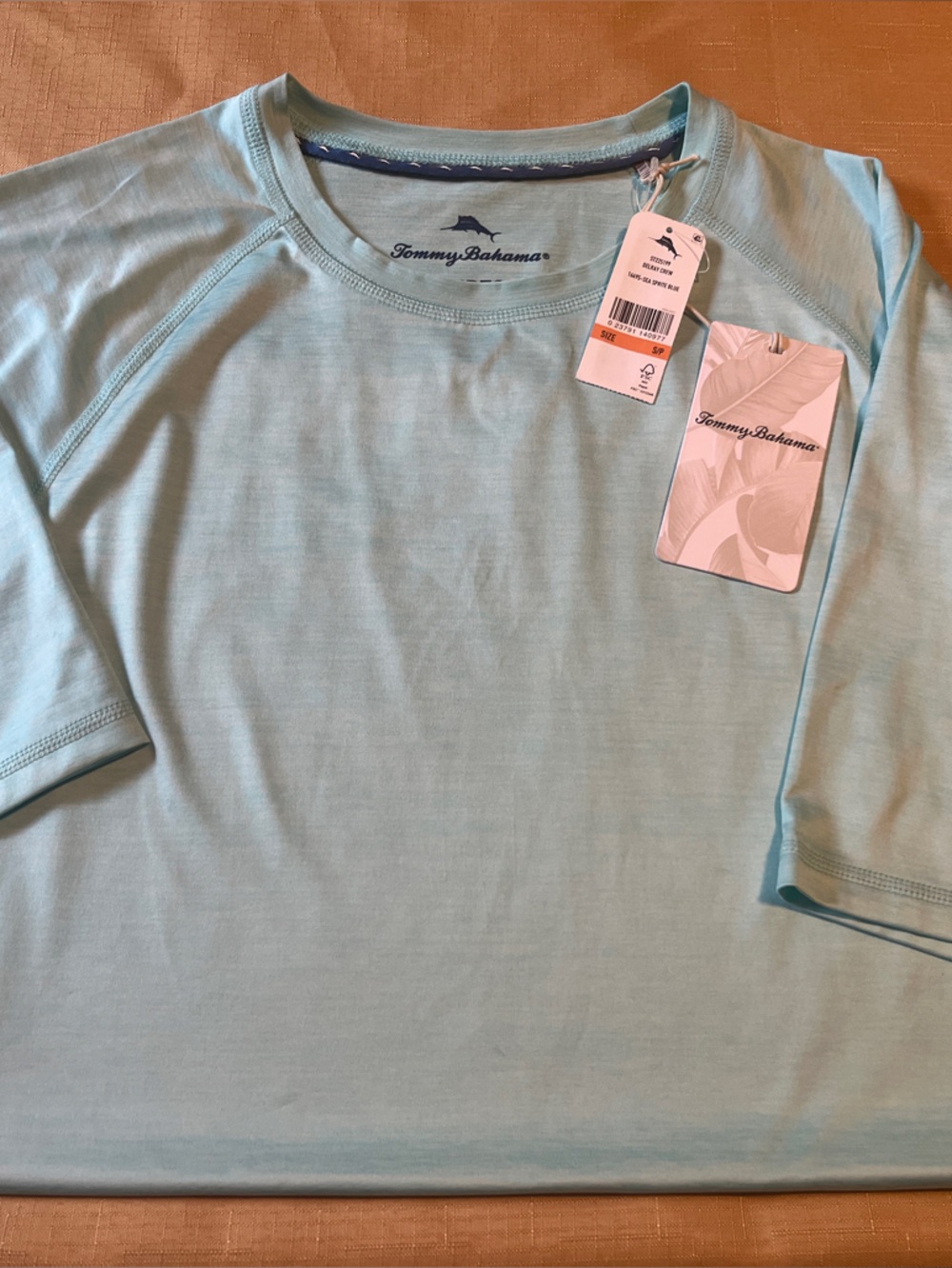 Tommy Bahama Men's Seafoam Short Sleeve Crew Neck Tee